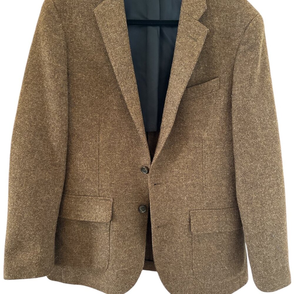 MENS WOOL SPORTS COAT JCREW - BROWN - 38S SIZE